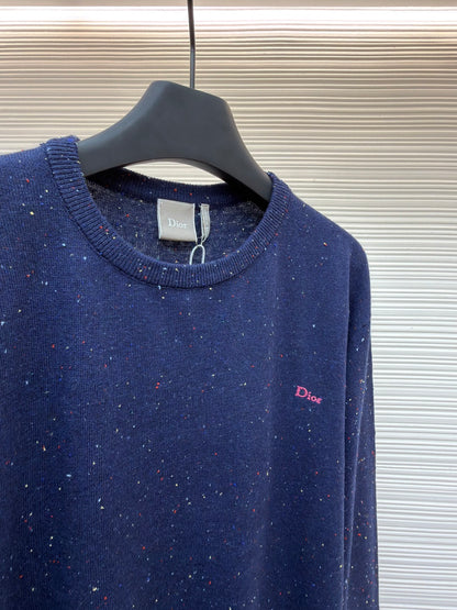 CD Logo Wool Crewneck Sweater