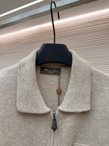 Cashmere Zip Cardigan
