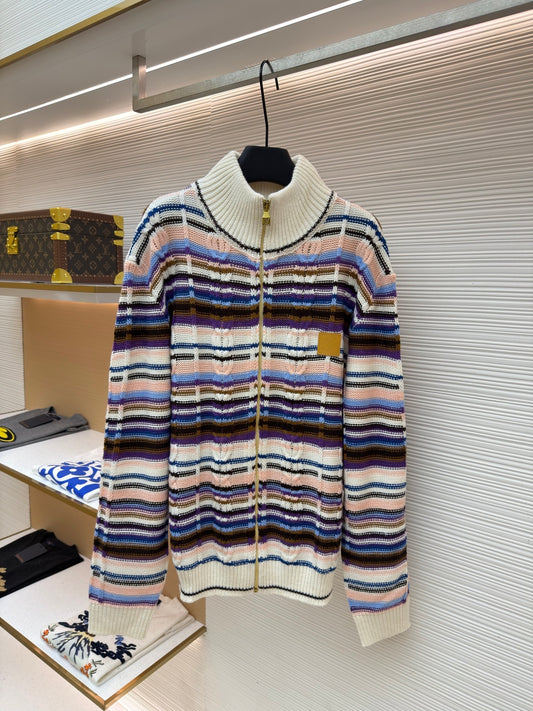 LV Logo Zip Cardigan