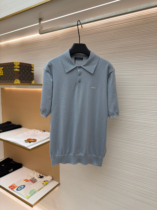 Embroidered Knit Polo