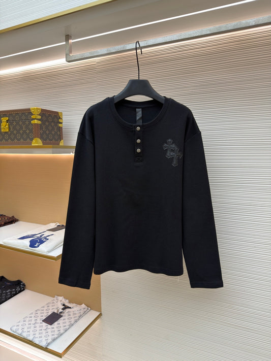 Waffle-Knit Crewneck Sweatshirt