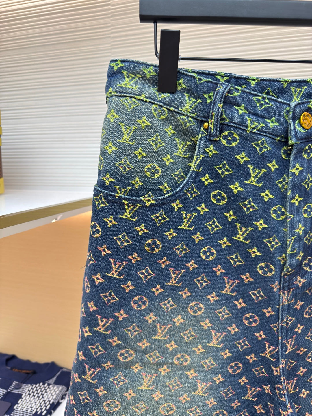 Gradient Denim Shorts