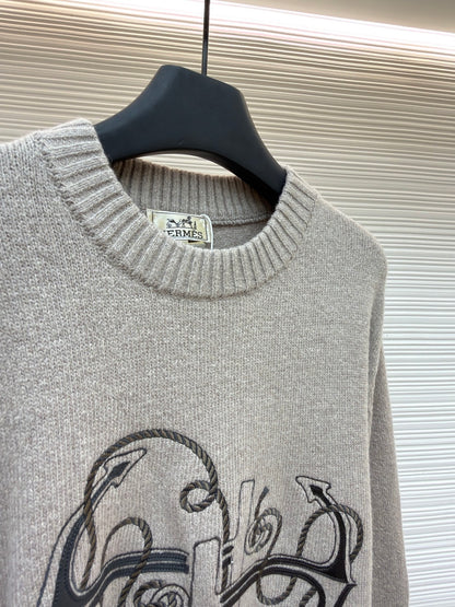 Embroidered Crewneck Sweater