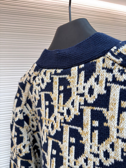 Oblique Knit Cardigan