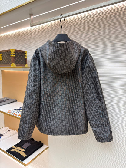 Oblique Hooded Jacket
