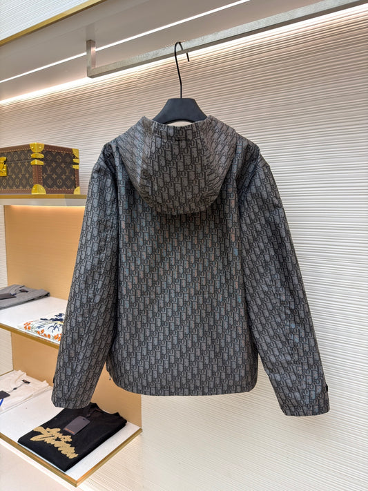 Oblique Hooded Jacket