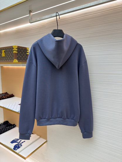Embroidered Zip-Up Hoodie