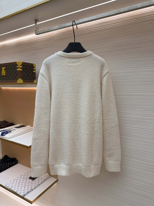 LV Logo Wool Crewneck Sweater