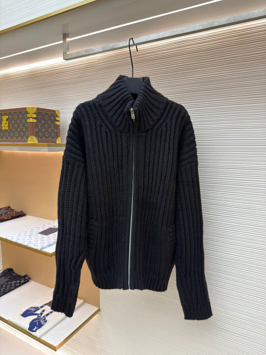 Embroidered Zip Cardigan