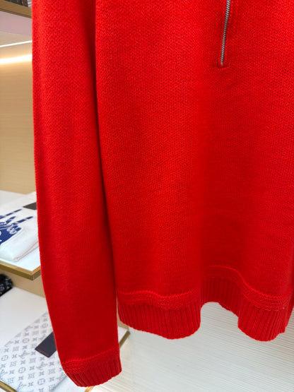 Logo Patch Half-Zip Sweater