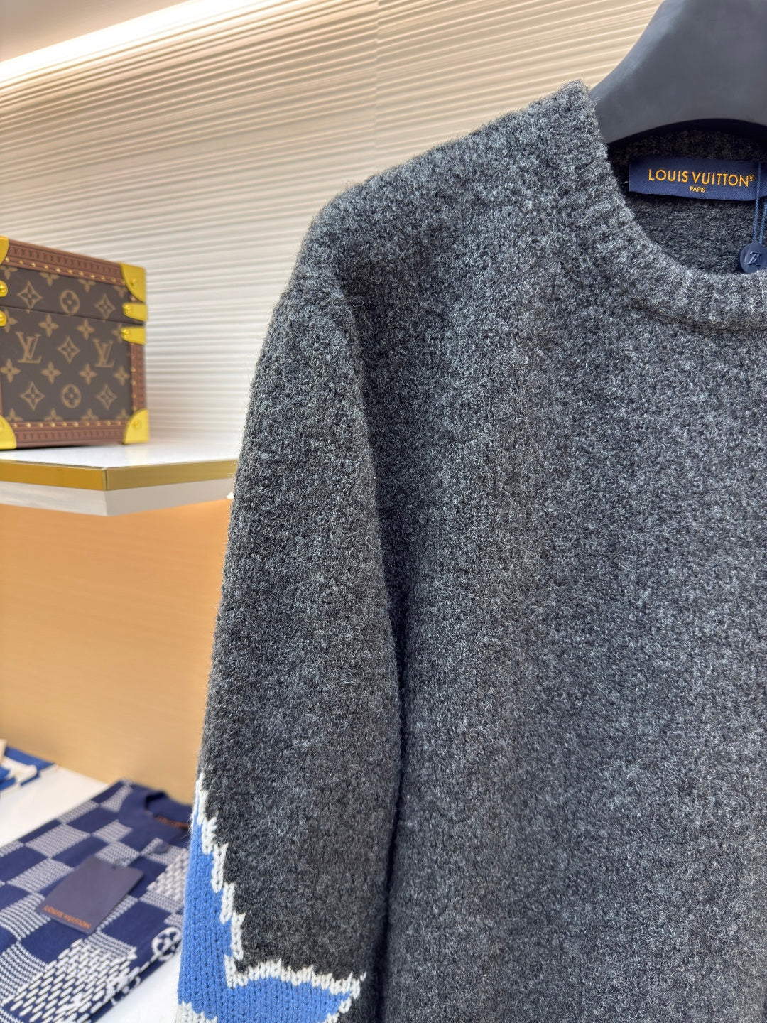 Flower Motif Crewneck Sweater