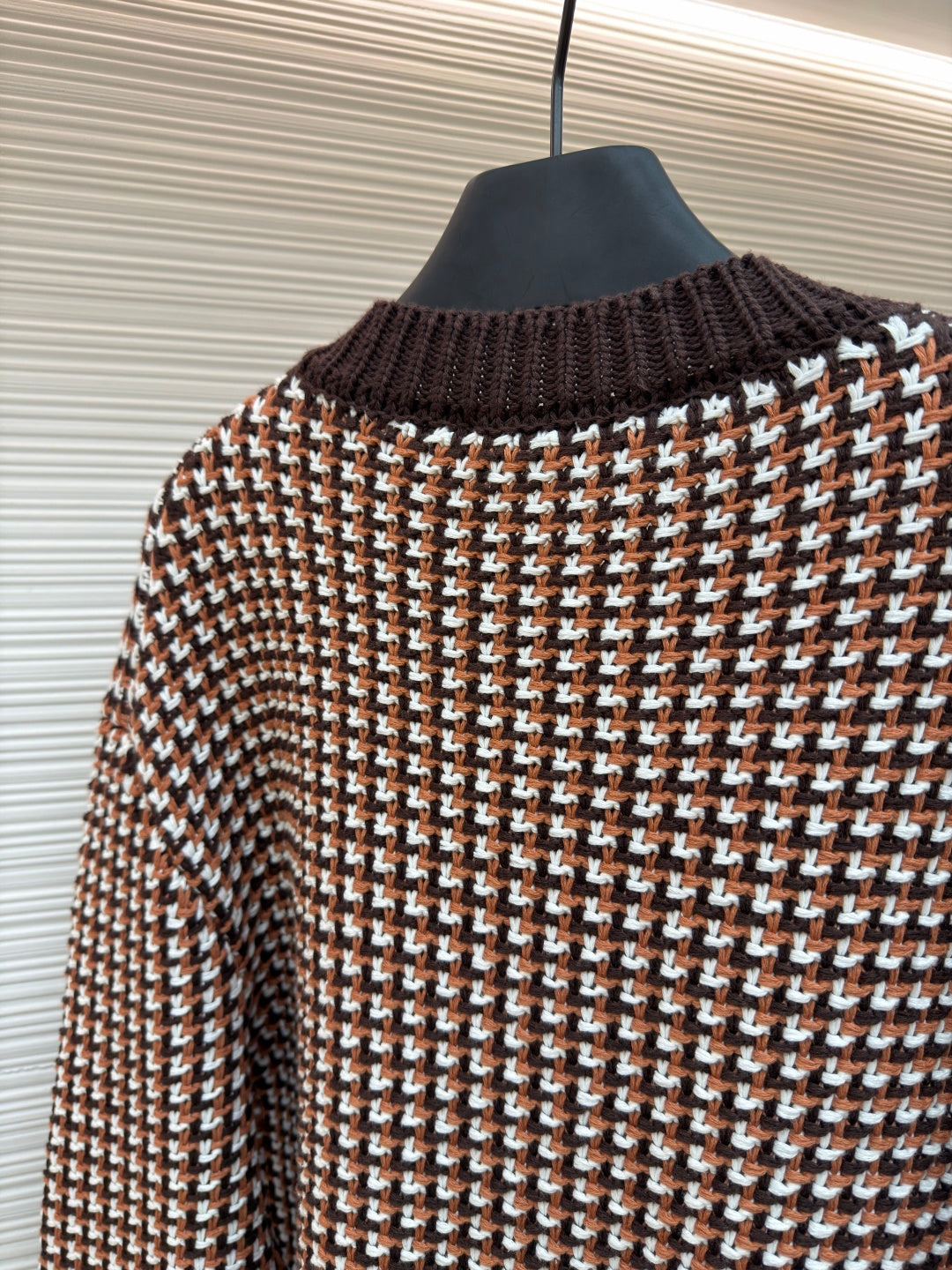 Houndstooth Knit Cardigan
