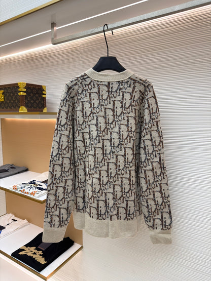 Oblique Knit Cardigan
