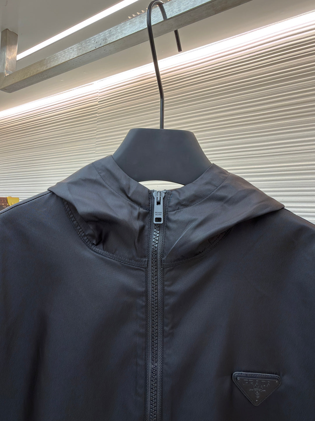 Triangle Logo Re-Nylon Hooded Jacket