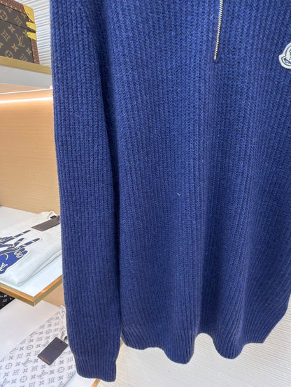 Logo Patch Half-Zip Sweater