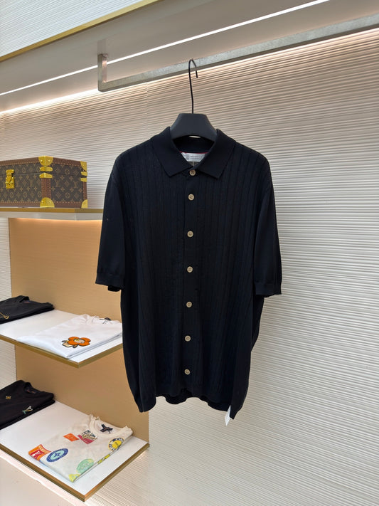 Striped Knit Polo