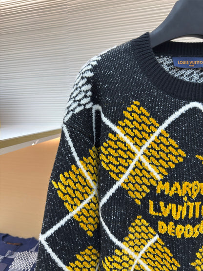 Damier Crewneck Sweater