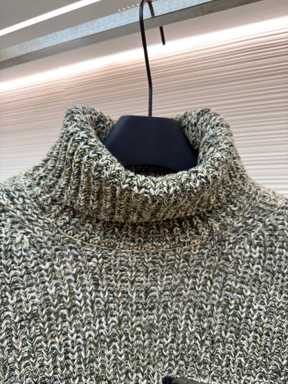 Logo Patch Turtleneck Sweater