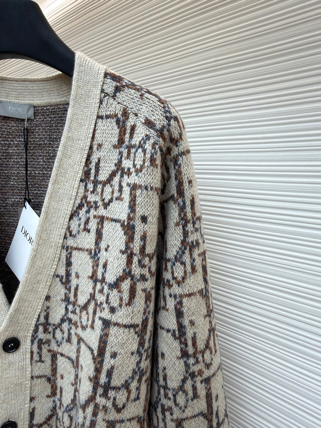 Oblique Knit Cardigan