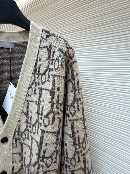 Oblique Knit Cardigan