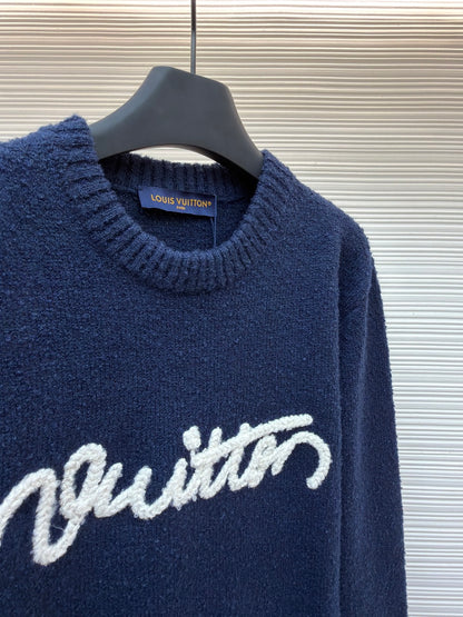 LV Logo Wool Crewneck Sweater