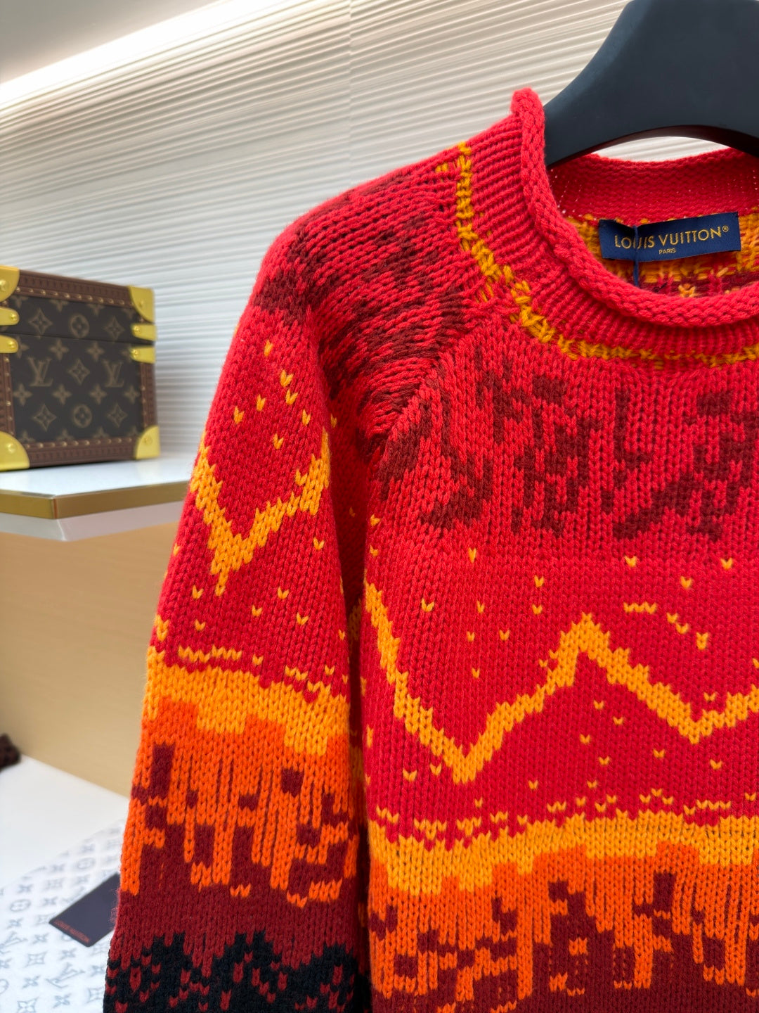 LV Logo Wool Crewneck Sweater