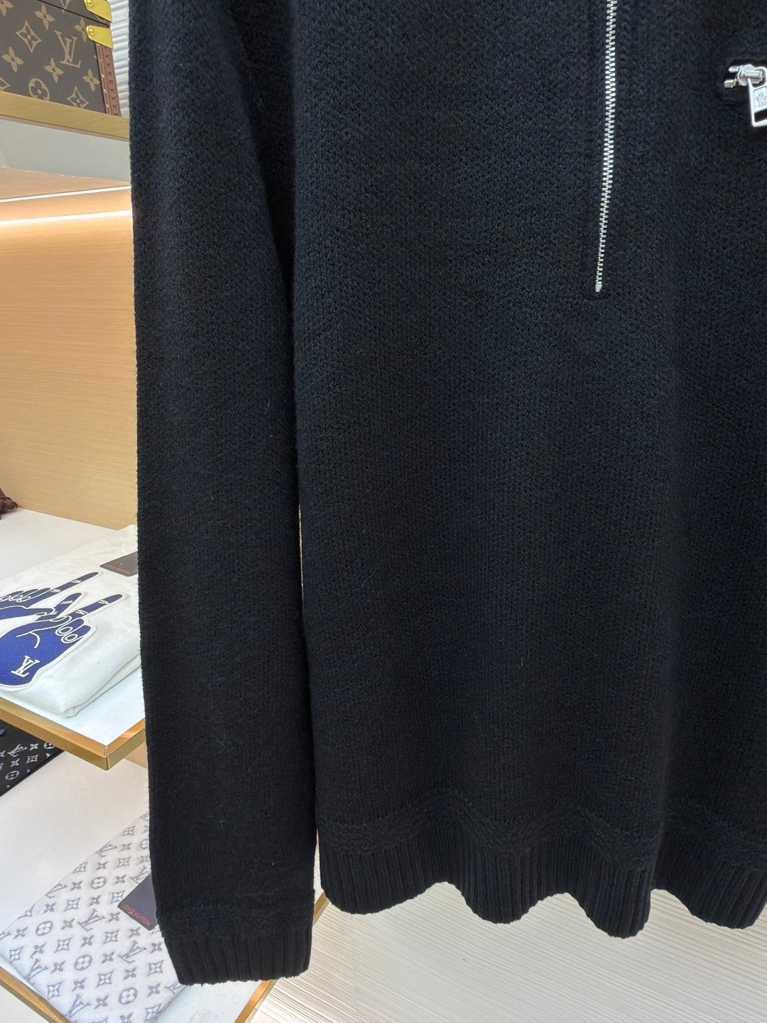 Logo Patch Half-Zip Sweater