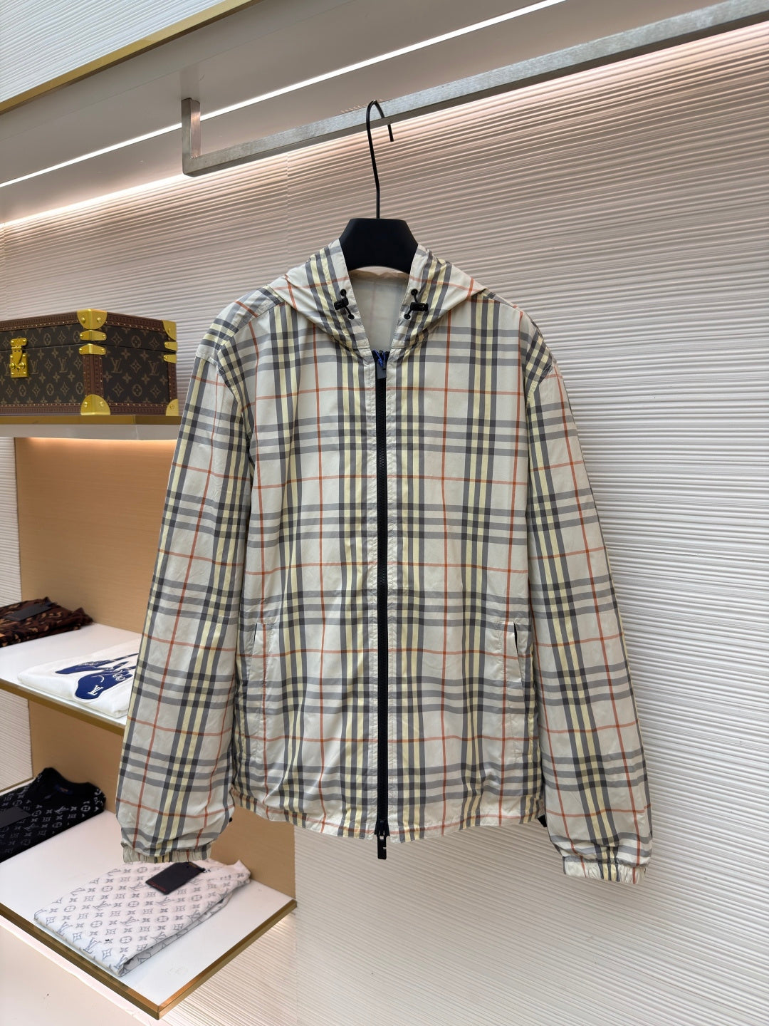 Vintage Check Hooded Jacket
