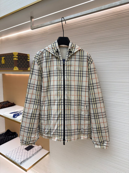 Vintage Check Hooded Jacket