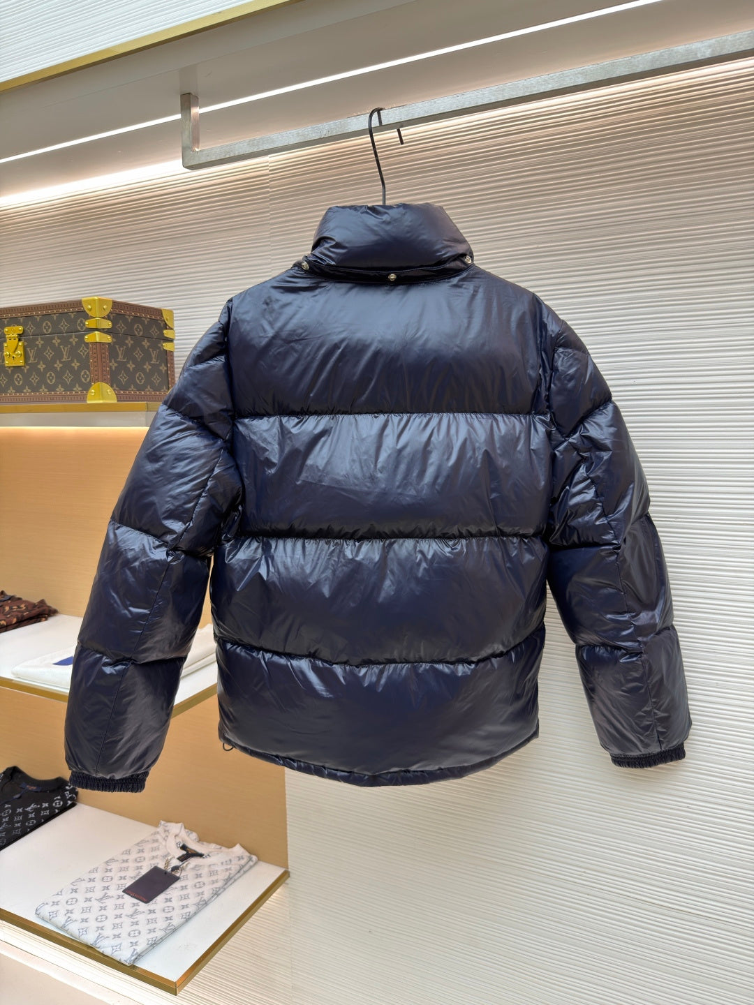 Logo Patch Hooded Down Jacket
