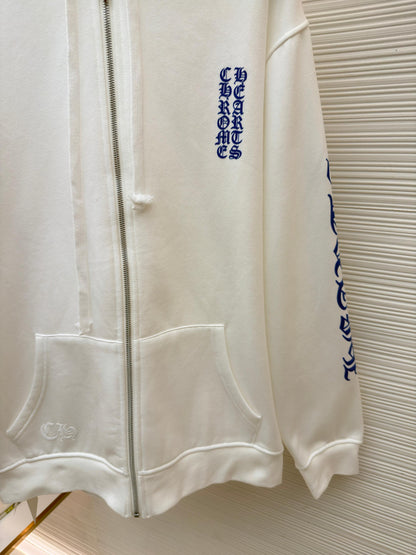 Gothic Logo Zip-Up Hoodie