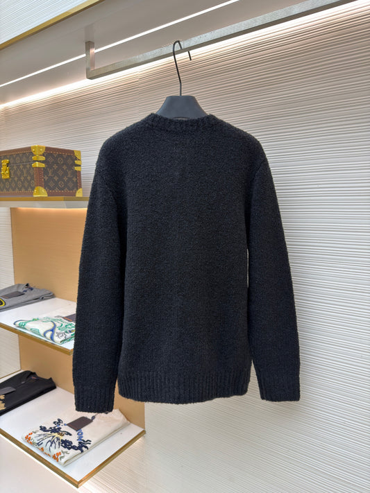 LV Logo Wool Knit Cardigan