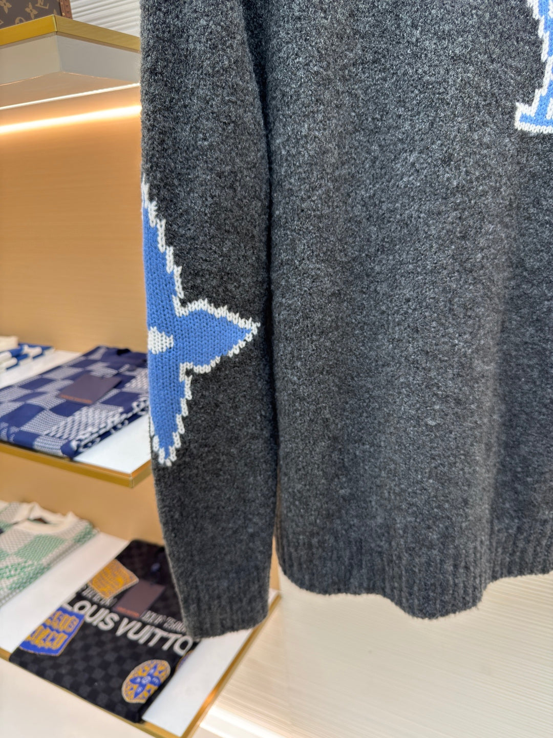 Flower Motif Crewneck Sweater