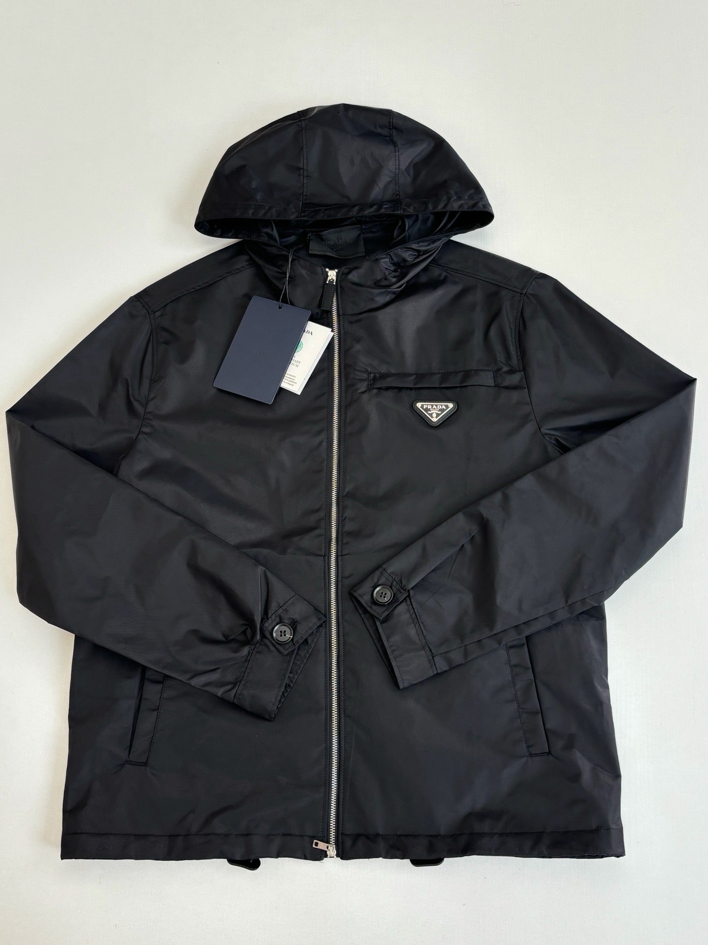 Prada Re-Nylon jas met capuchon