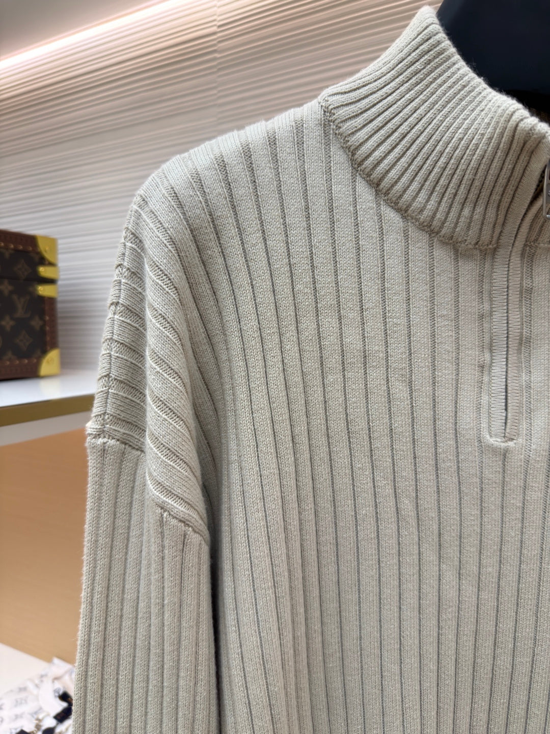 Striped Half-Zip Sweater