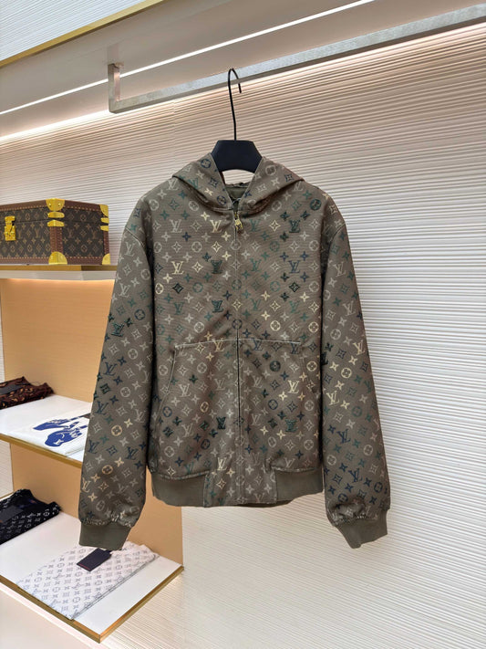 LV Logo Hooded Jacket