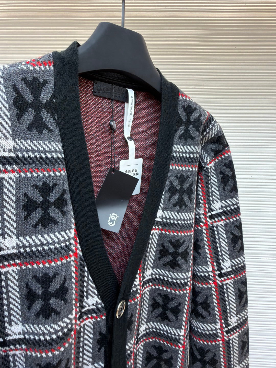 Cross Patch Cashmere Knit Cardigan