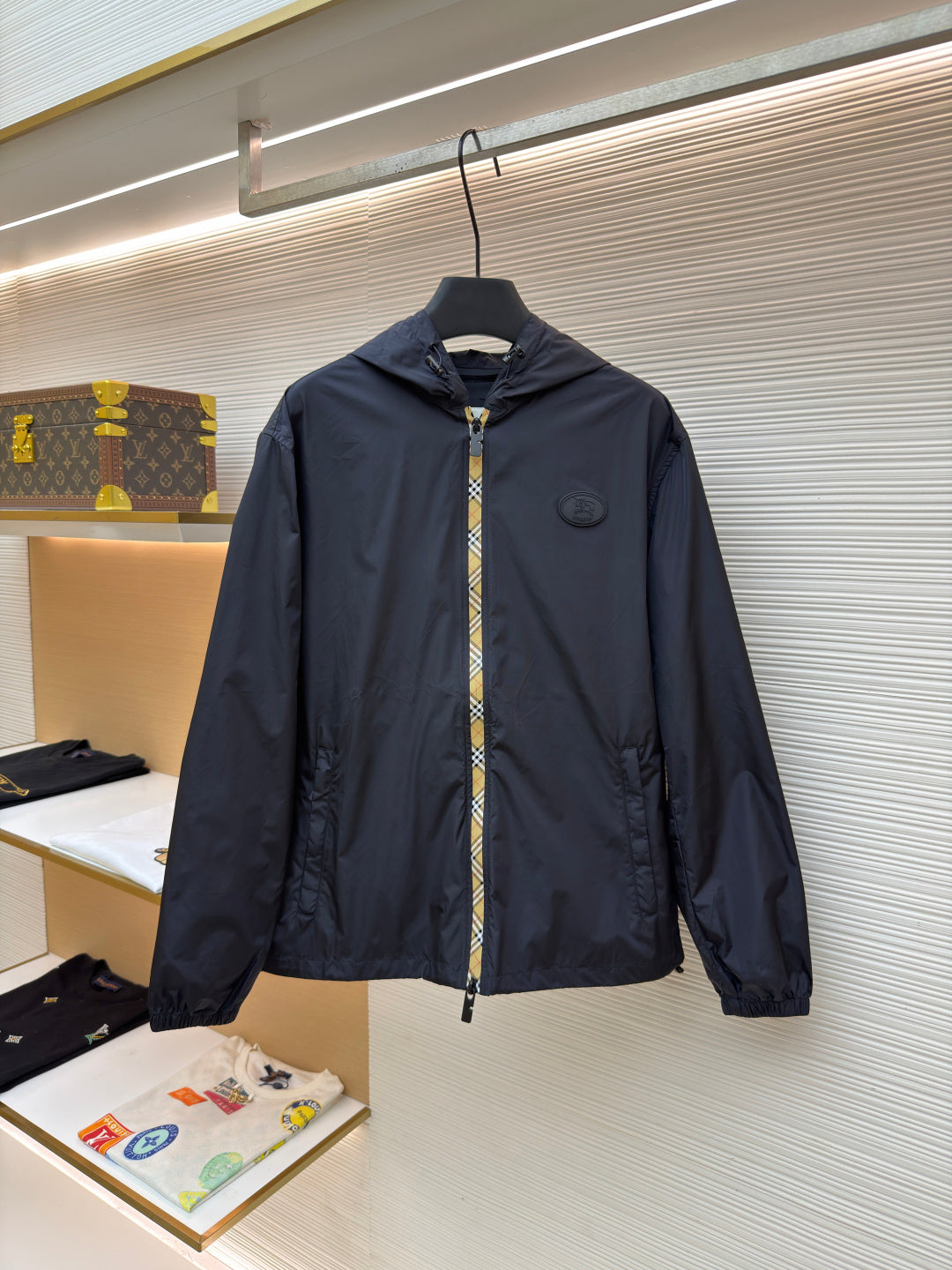 Vintage Check Hooded Jacket