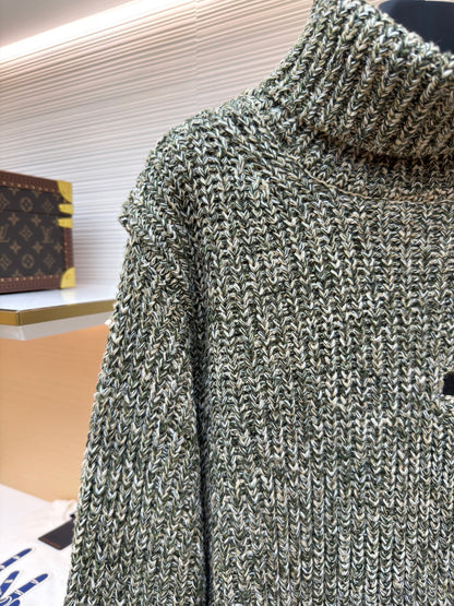 Logo Patch Turtleneck Sweater