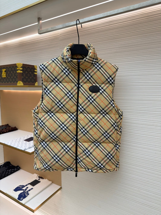 Vintage Check Down Gilet