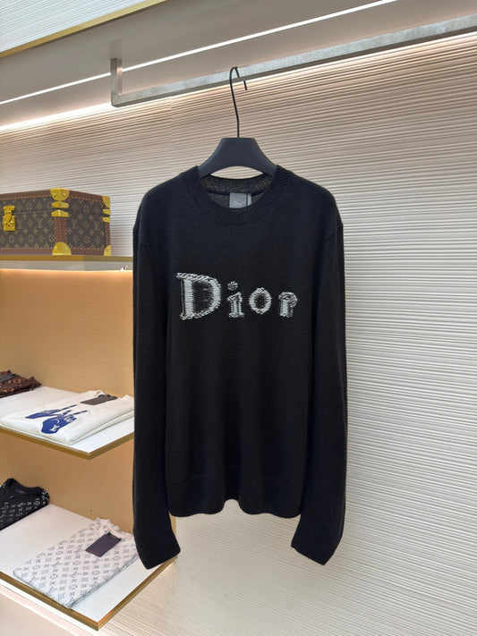 CD Logo Cashmere Crewneck Sweater