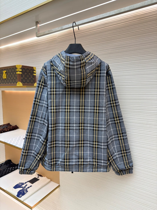 Vintage Check Hooded Jacket