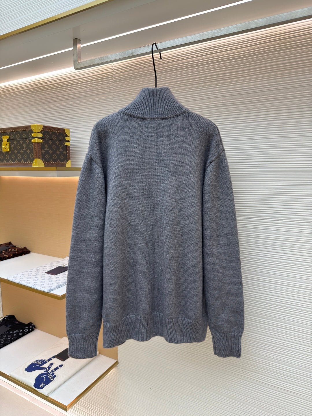 Embroidered Wool Knit Cardigan