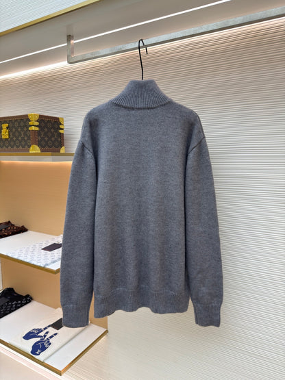 Embroidered Wool Knit Cardigan