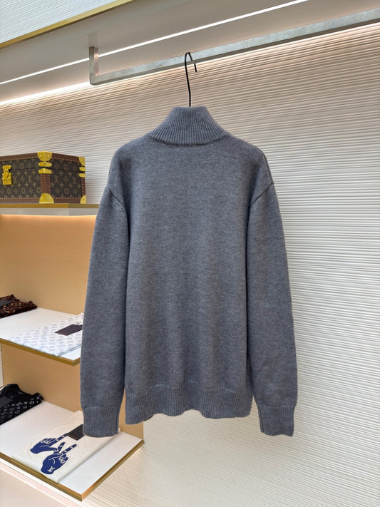 Embroidered Wool Knit Cardigan