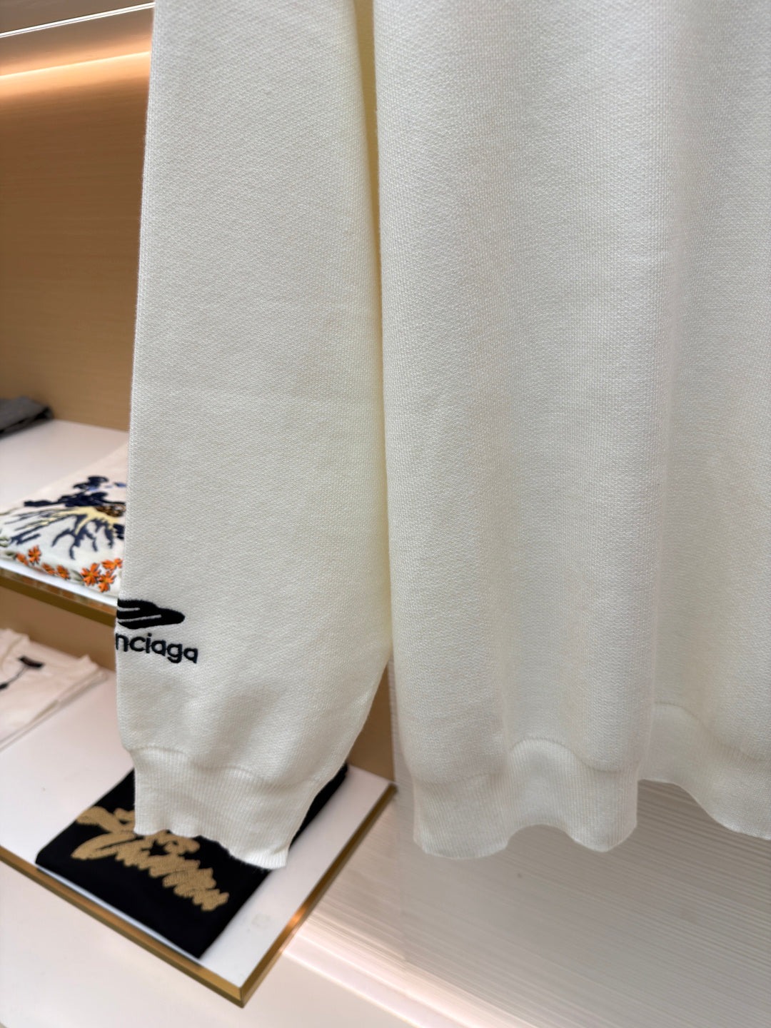 Embroidered Wool Crewneck Sweater