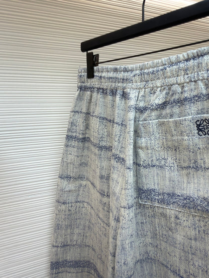 Embroidered Denim Shorts