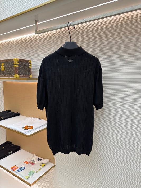 Striped Knit Polo