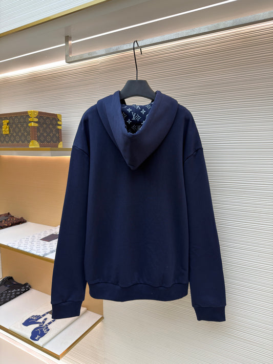 LV Logo Zip-Up Hoodie