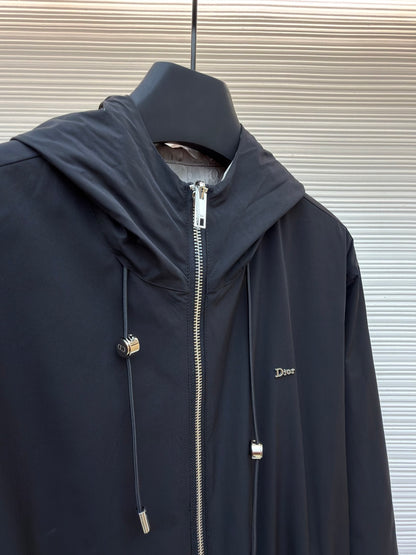 Oblique Hooded Jacket